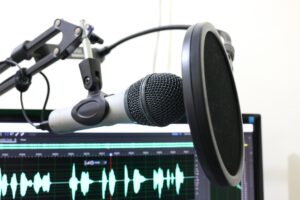 Podcast Aufnahme Mikrofon